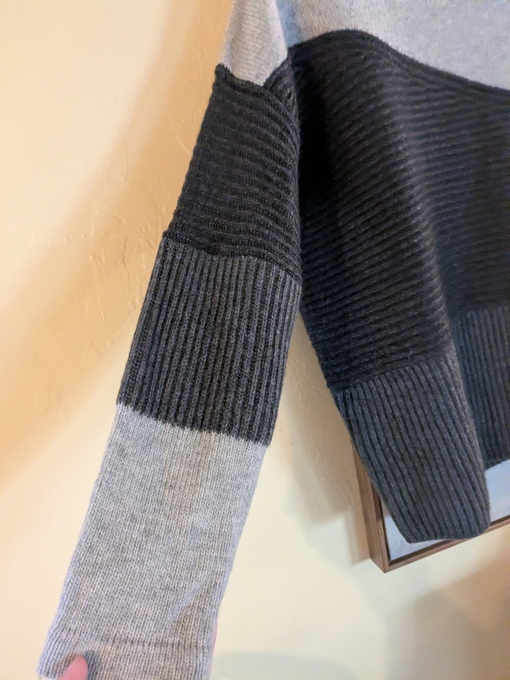 French Connection Color Block Wool Blend Sweater - Picture 6 of 9